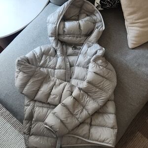Aritzia Silver Puffer Jacket